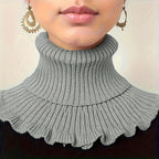 Elegant Knitted Turtleneck Neck Scarf for Women | Luxury-Feel Fashion Accessory — Where Style Meets Everyday Function