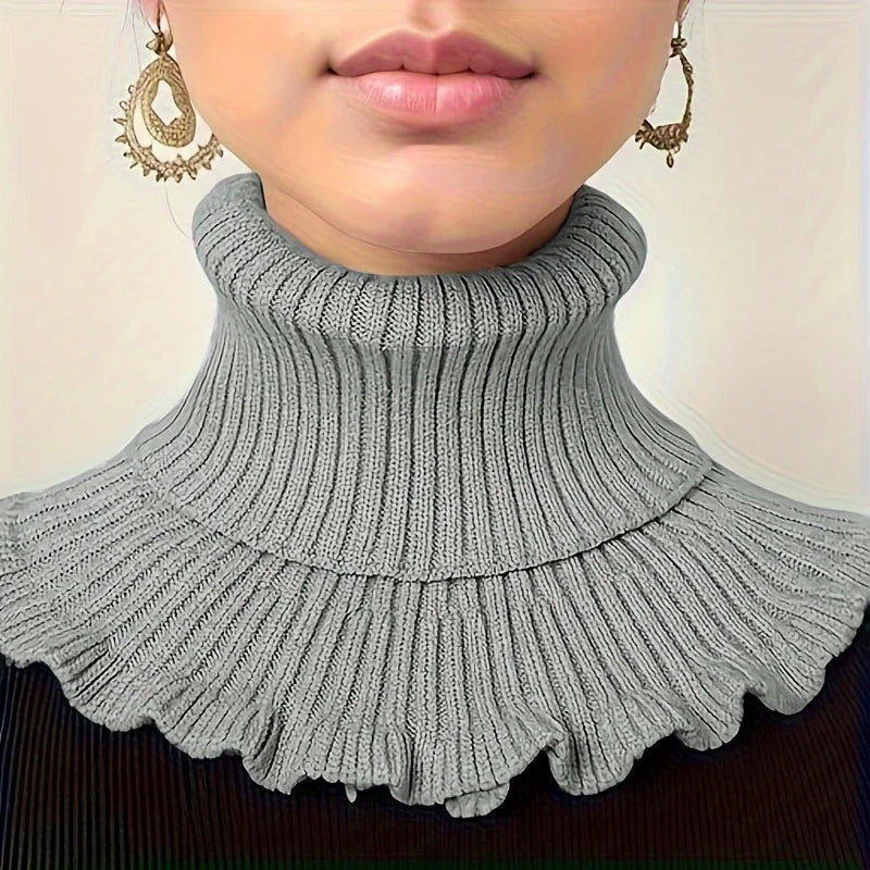 Elegant Knitted Turtleneck Neck Scarf for Women | Luxury-Feel Fashion Accessory — Where Style Meets Everyday Function