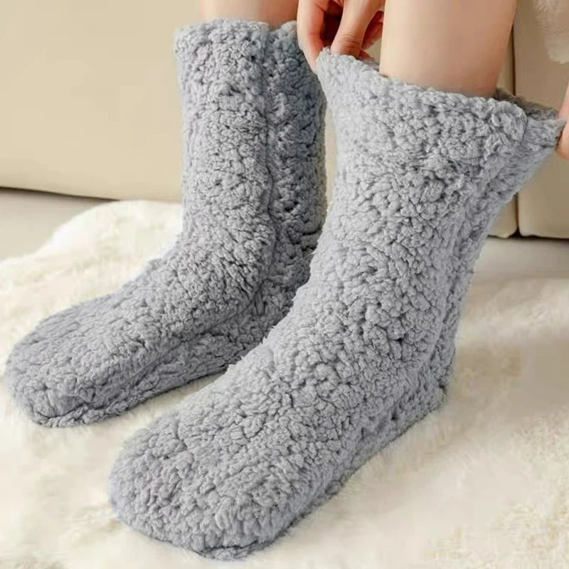 Winter Plush Indoor Warm Socks | Fluffy Thermal Floor Socks for Women