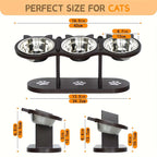 Elevated Cat Bowl with 3 Stainless Steel Dishes | Trusted by Pet Owners — Safe, Easy to Use & Built to Last