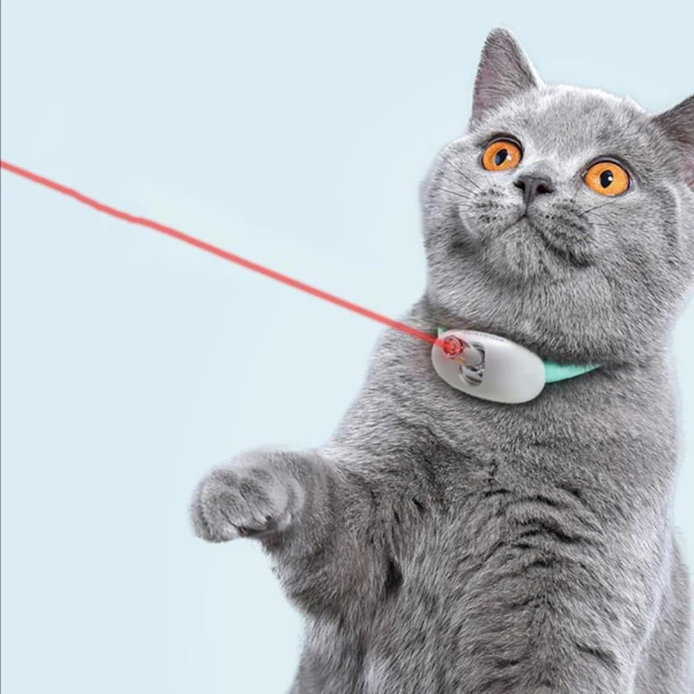 Interactive Laser Cat Collar with USB Charging | Automatic Self-Play Laser Pointer for Cats