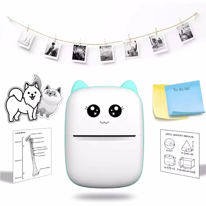 Mini Wireless Bluetooth Thermal Label Printer | Portable No-Ink Label Maker for iOS & Android