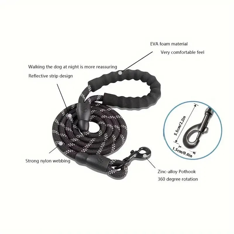 Reflective Dog Leash with Padded Handle | Designed for Happy, Healthy, Well-Loved Pets of Every Breed