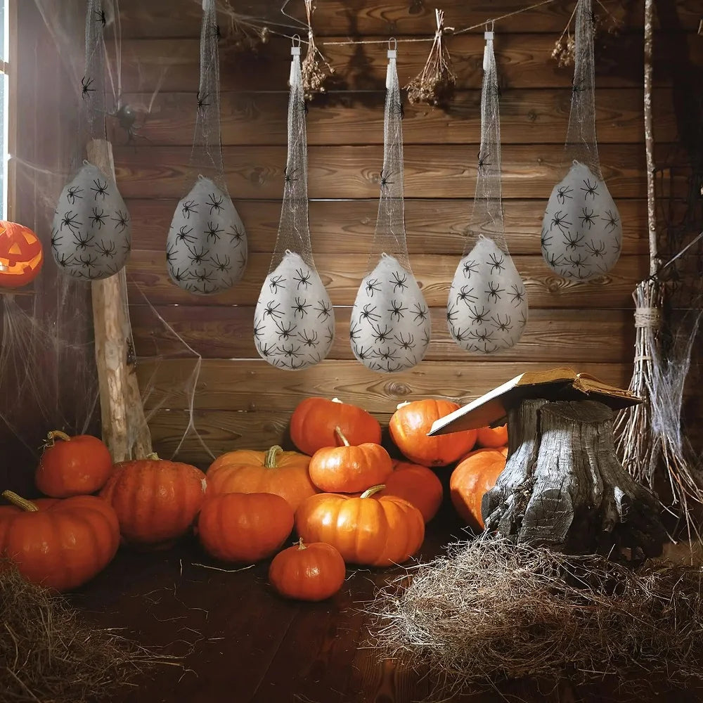Light Up Spider Egg Sacs Halloween Decor Hanging Prop | The Perfect Seasonal Touch for Your Home — or as a Thoughtful Gift