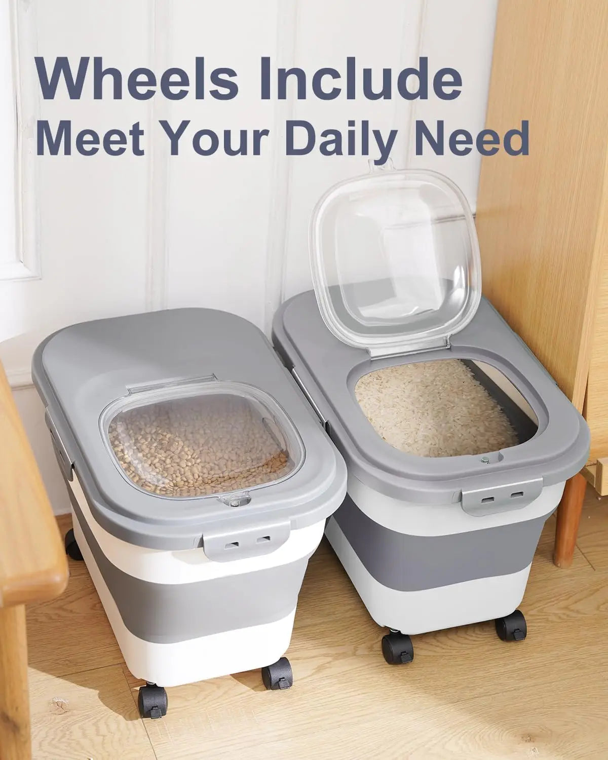 Foldable Large Capacity Food Storage Container | Collapsible Space-Saving Fridge & Freezer Box
