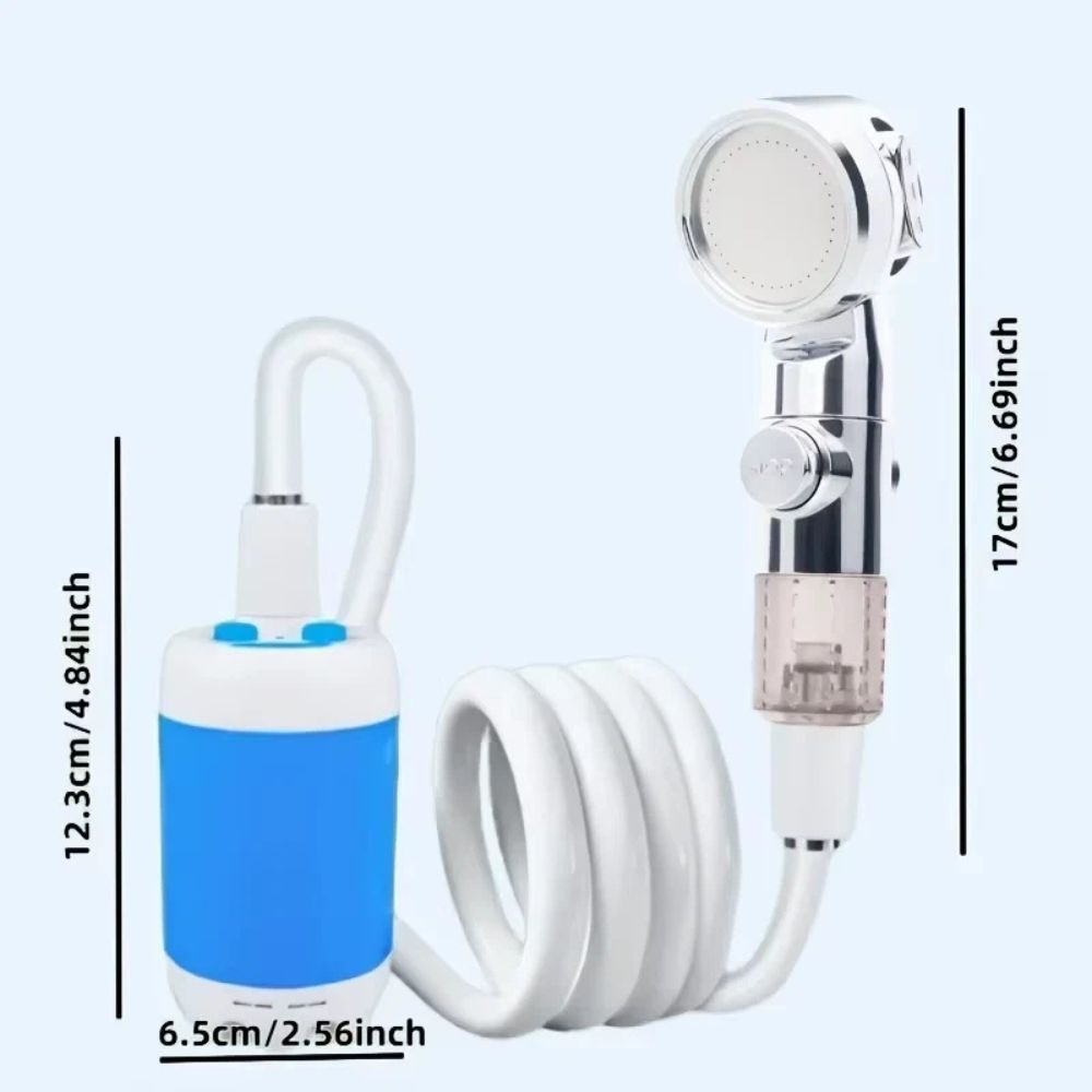 Portable USB Rechargeable Water Pump Shower Head | Intelligent Design Meets Reliable, Long-Lasting Everyday Performance