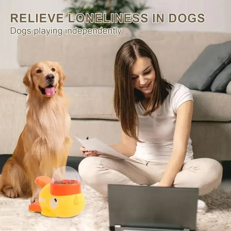 Interactive Duck Dog Puzzle Feeder Toy | Slow Feeder & Mental Enrichment for Dogs