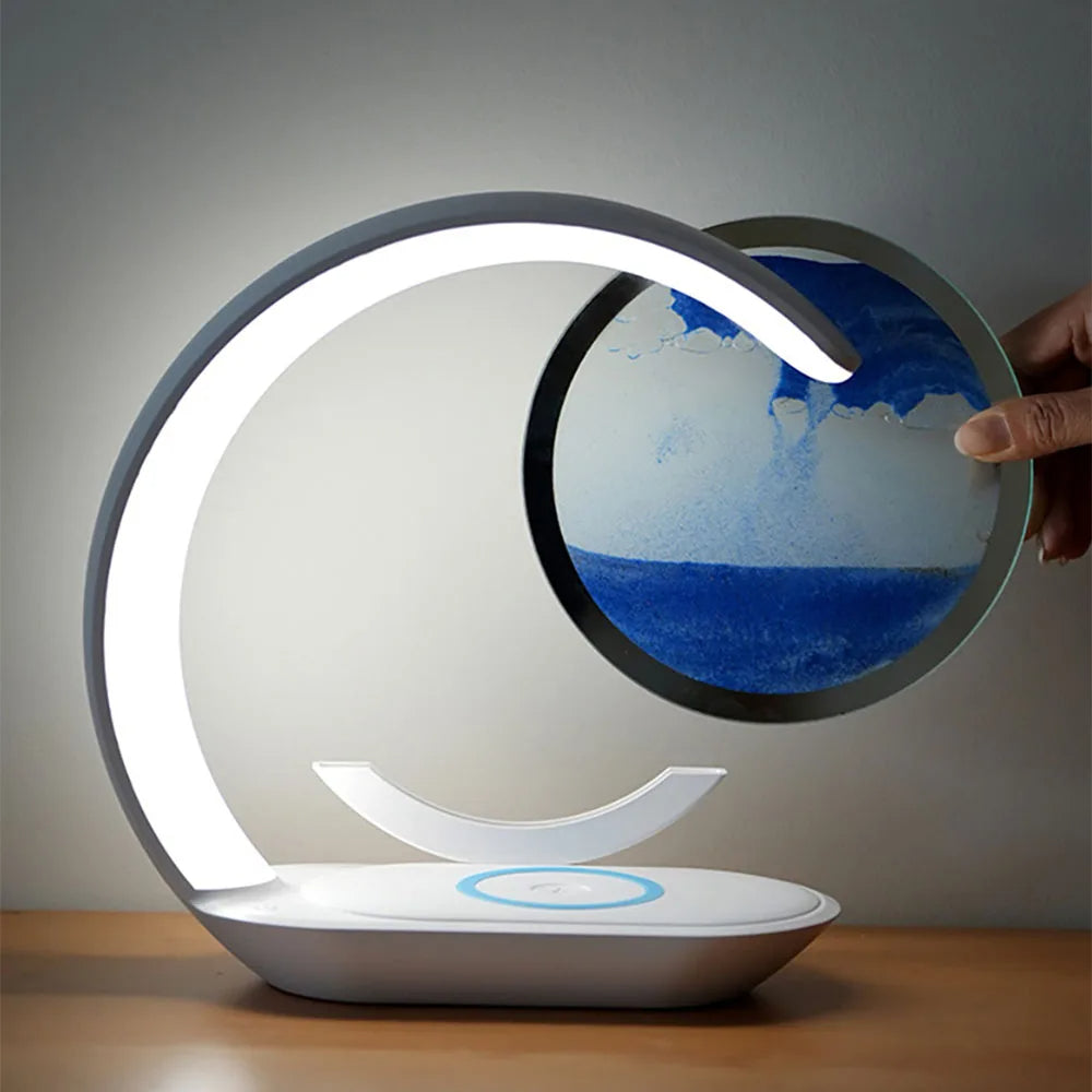 3D Sand Art Table Lamp with Wireless Charger | Compact, Powerful & Ready to Go — Premium Tech at Outstanding Value