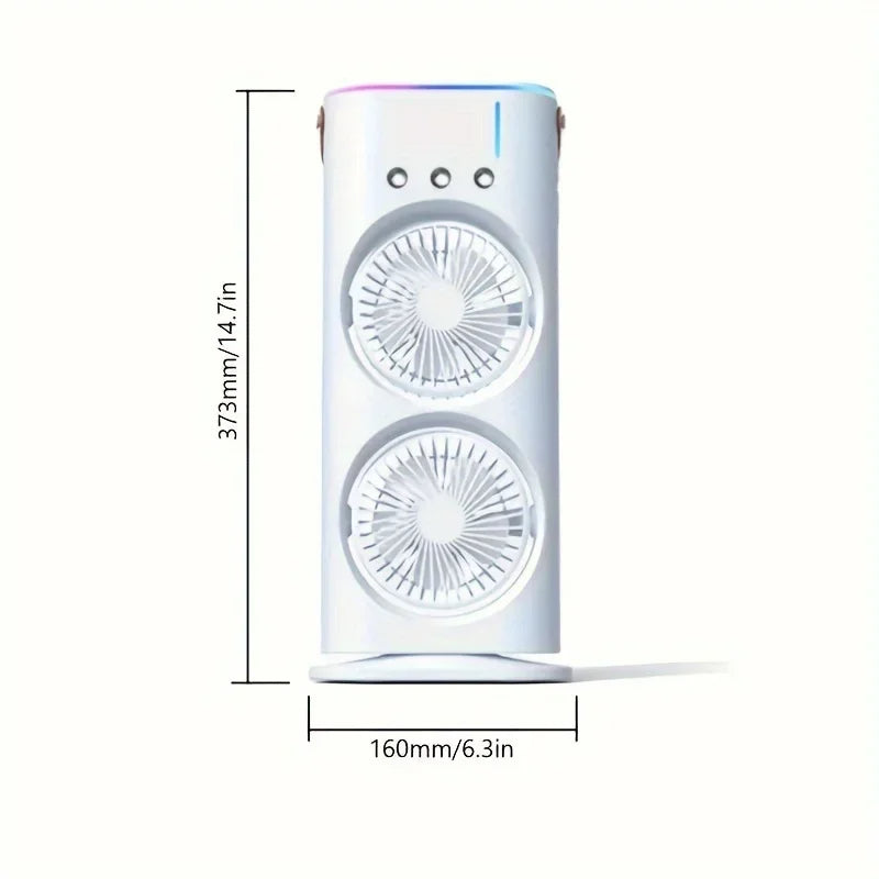 Double Head Portable Air Conditioner Fan | Deep-Conditioning Haircare for Soft, Healthy, Beautifully Glossy Hair
