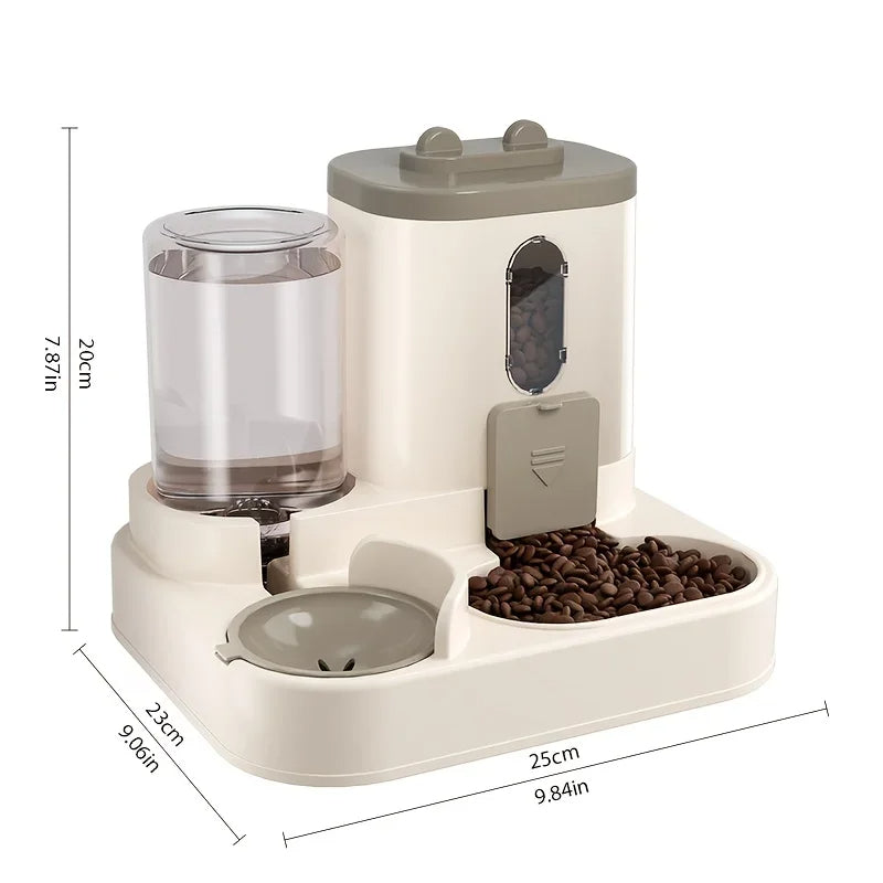 2 in 1 Dog and Cat Feeder with Water Dispenser | Designed for Happy, Healthy, Well-Loved Pets of Every Breed