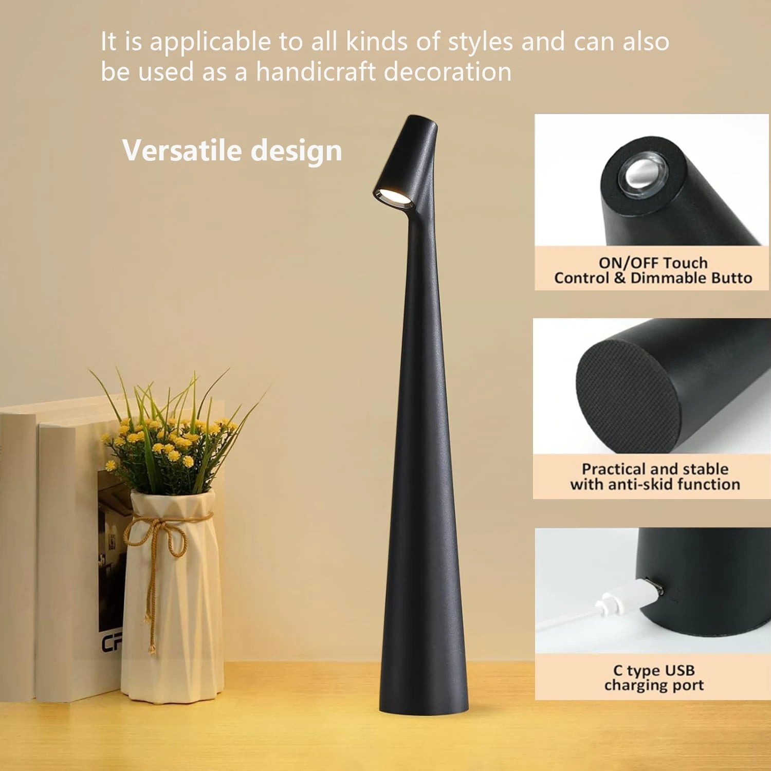 Touch Control Reading Light with Tri-Color Dimming | Quality Home Accessory Built to Look Great & Last for Years