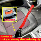 Universal Car Steering Wheel Lock with Seat Belt Security | Elevate Every Outfit with This Must-Have Fashion & Lifestyle Accessory