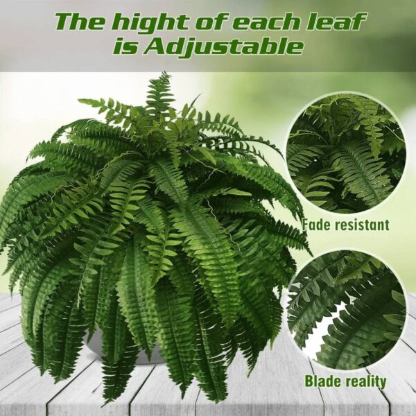 UV Resistant Lifelike Artificial Boston Fern | Practical, Beautiful & Built to Last — The Smart Choice for Any Home