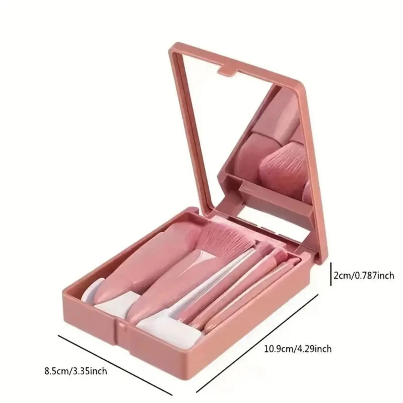 Mini Makeup Brush Set with Mirror | Stylish Home Essential That Transforms & Elevates Your Living Space