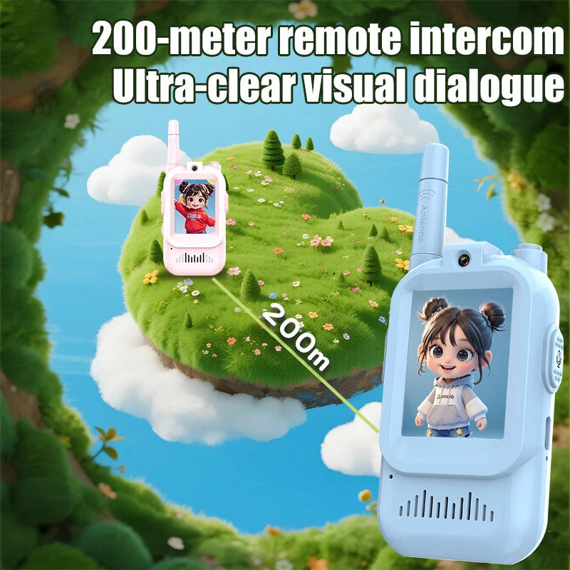 Children's 2-Pack Video Walkie Talkie | Kids Two-Way Radio with Screen for Outdoor Adventures
