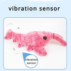 Electric Jumping Shrimp Interactive Cat & Dog Toy | Motion-Activated Wriggling Plush Pet Toy