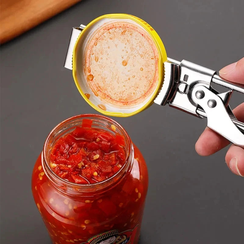 Adjustable Stainless Steel Jar & Bottle Opener | Multi-Function Kitchen Lid Opener Tool