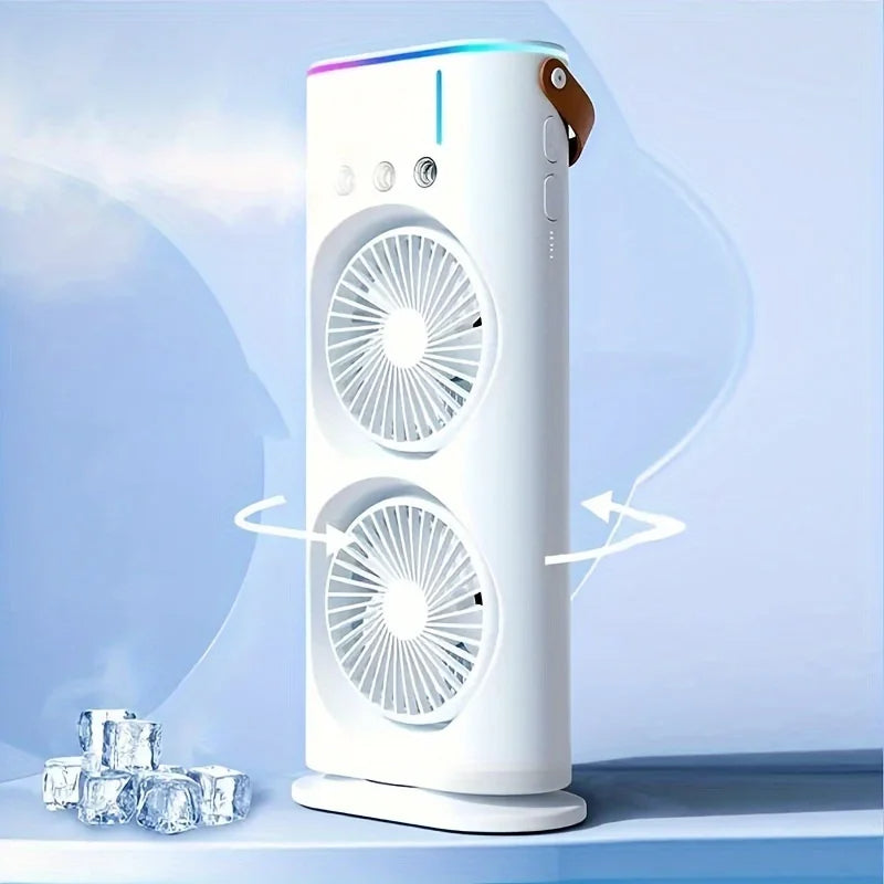 Double Head Portable Air Conditioner Fan | Deep-Conditioning Haircare for Soft, Healthy, Beautifully Glossy Hair
