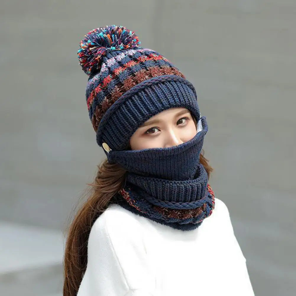 Cozy Knitted Hat Scarf Set with Velvet Lining | Thoughtfully Crafted Accessory — Timeless Style & Premium Quality Feel