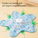 Automatic Hide & Seek Interactive Cat Toy | Self-Moving Feather Teaser for Indoor Cats