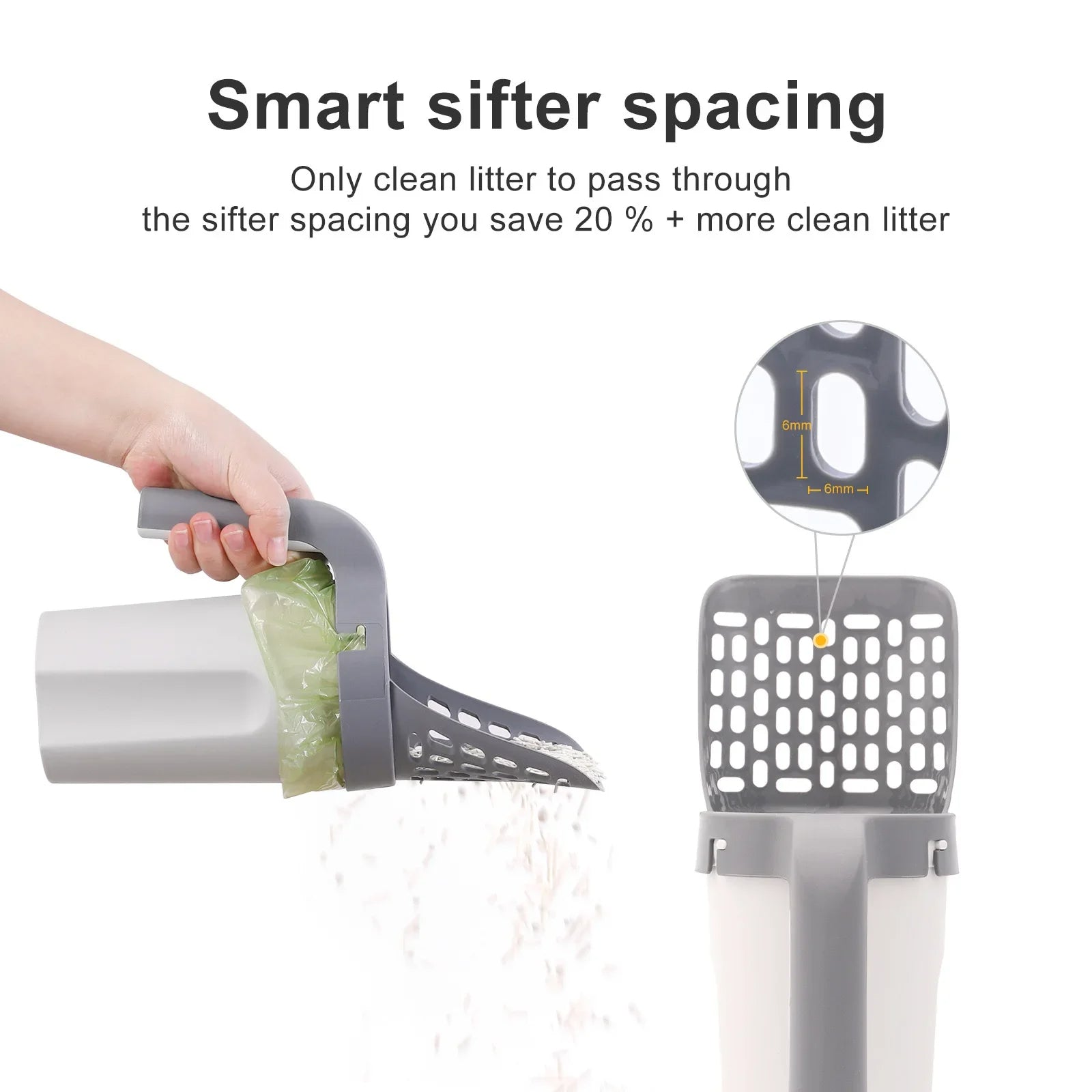 All-in-One Cat Litter Scoop | Durable Pet Accessory Built for Active, Playful, Energetic Pets