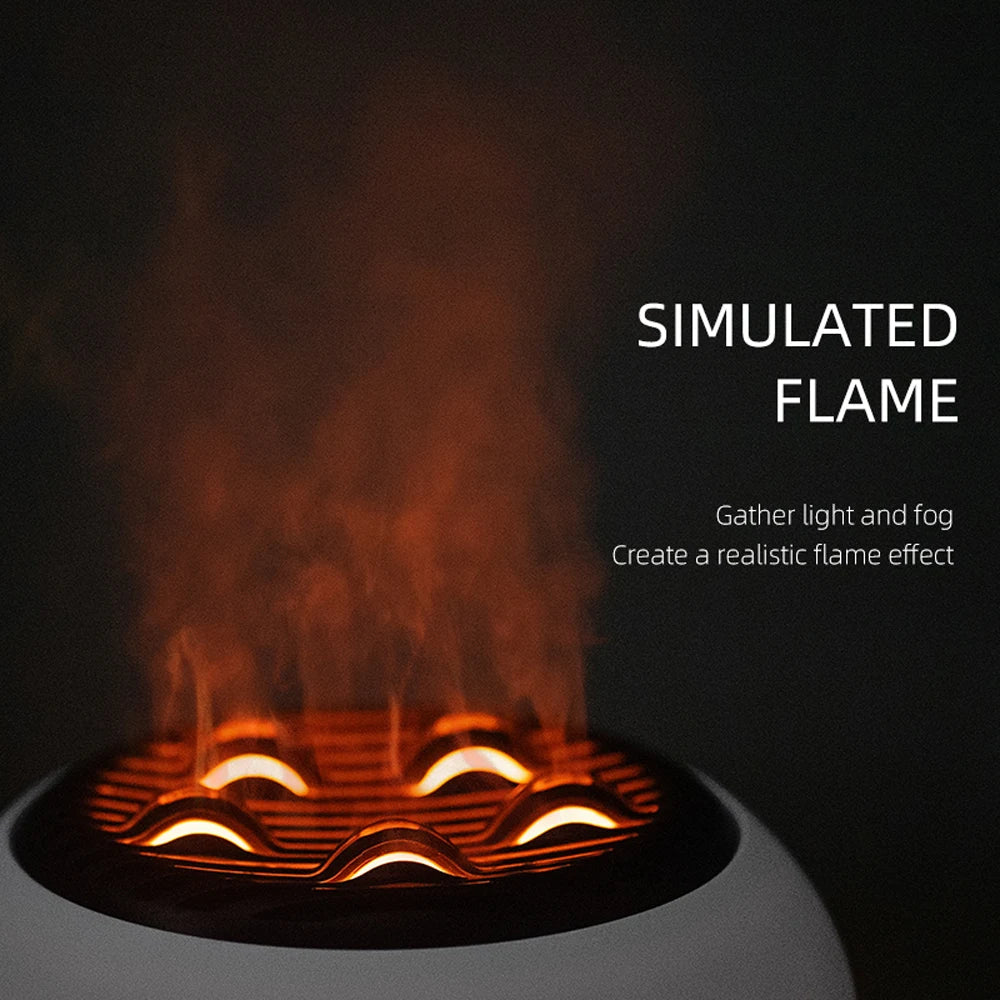 Dynamic Jellyfish Flame Aroma Diffuser | Ultrasonic Essential Oil Diffuser with LED Flame Effect