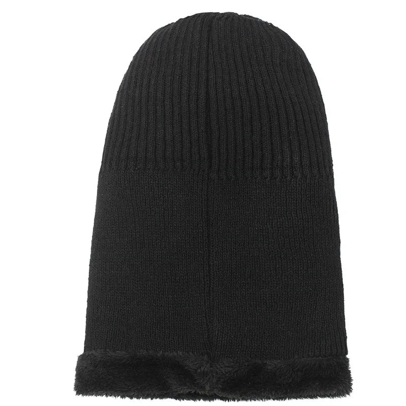 Knit Beanie Balaclava with Peak Visor | Full Face Winter Hat for Skiing & Cycling