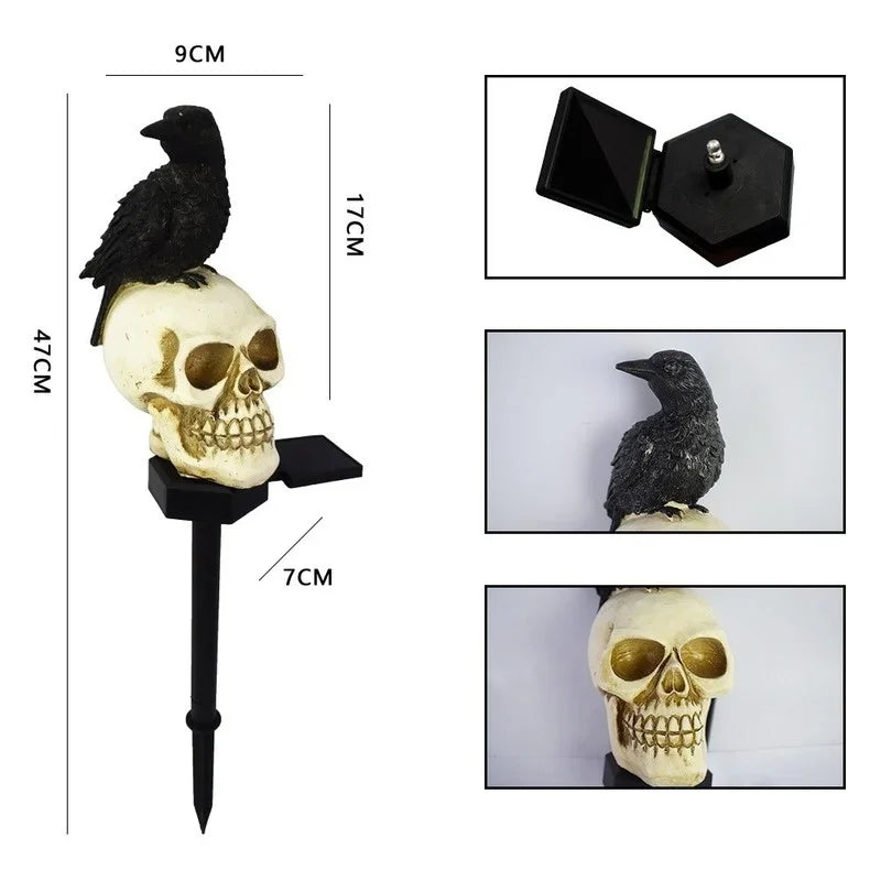 Halloween Skeleton Head Solar Light | The Perfect Seasonal Touch for Your Home — or as a Thoughtful Gift