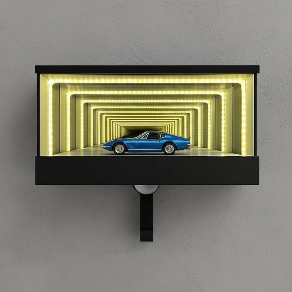 Infinity LED 3D Car Key Holder | Wall-Mounted Key Organiser with Infinity Mirror LED Effect