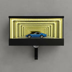 Infinity LED 3D Car Key Holder | Wall-Mounted Key Organiser with Infinity Mirror LED Effect
