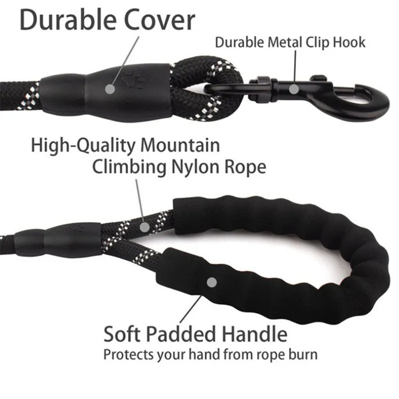 Reflective Dog Leash with Padded Handle | Designed for Happy, Healthy, Well-Loved Pets of Every Breed