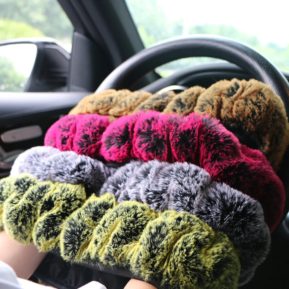 Plush Winter Car Steering Wheel Cover | Soft Furry Non-Slip Universal Fit