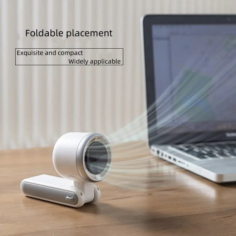 Foldable Handheld Turbo Fan with Digital Display | Effortlessly Functional Home Essential for Clean, Organised Living
