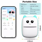 Mini Wireless Bluetooth Thermal Label Printer | Portable No-Ink Label Maker for iOS & Android