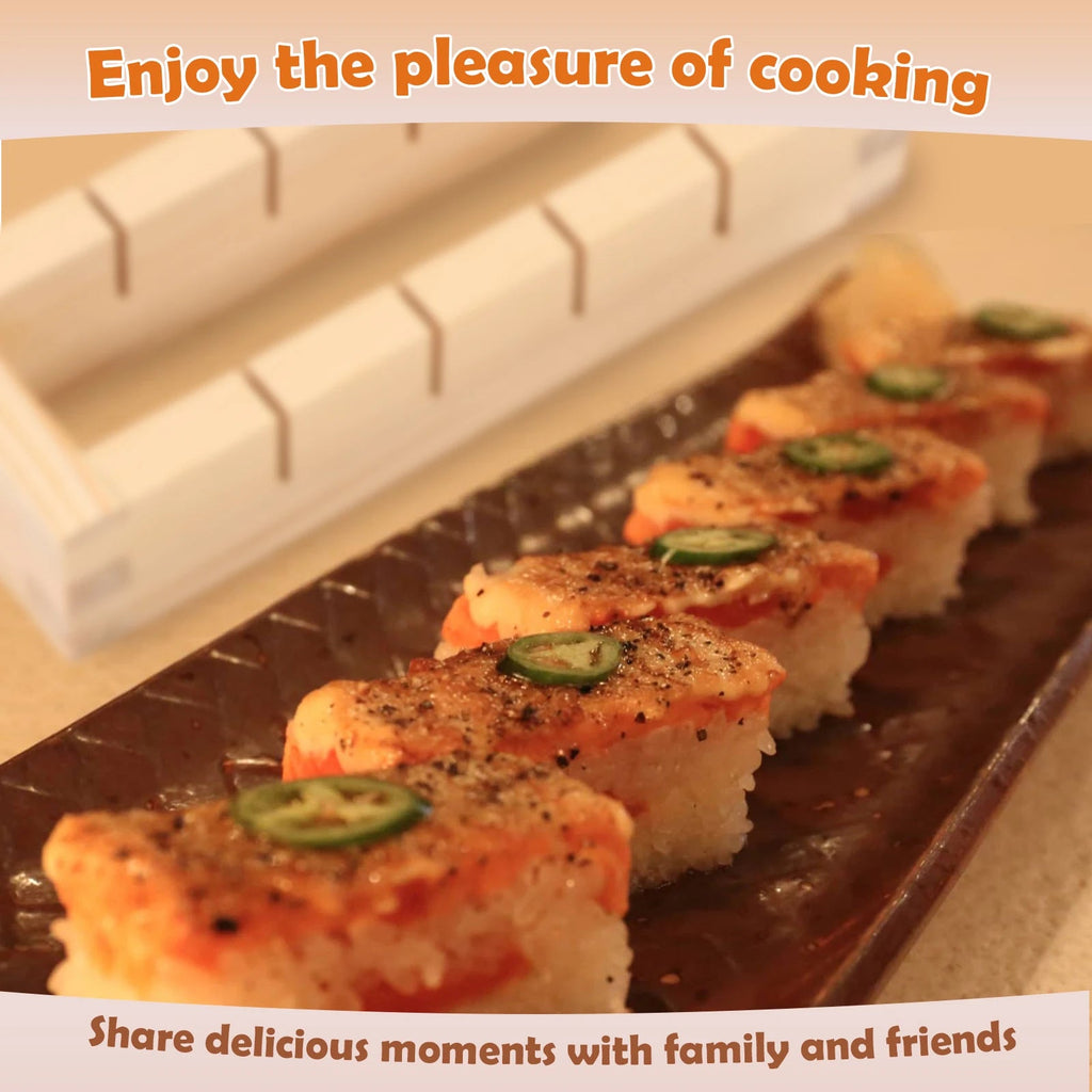 Handcrafted Wooden Sushi Maker Press Mould | Easy Home Sushi Kit for Perfect Rolls & Nigiri
