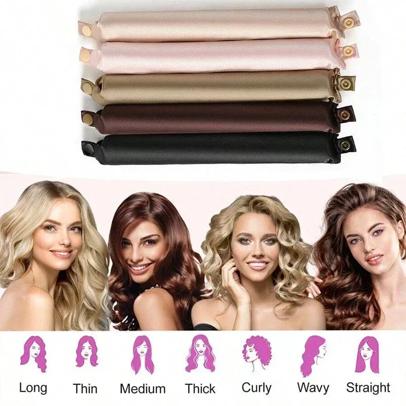 Satin Headband Heatless Hair Curler | Overnight Wave & Curl Styling Without Heat Damage