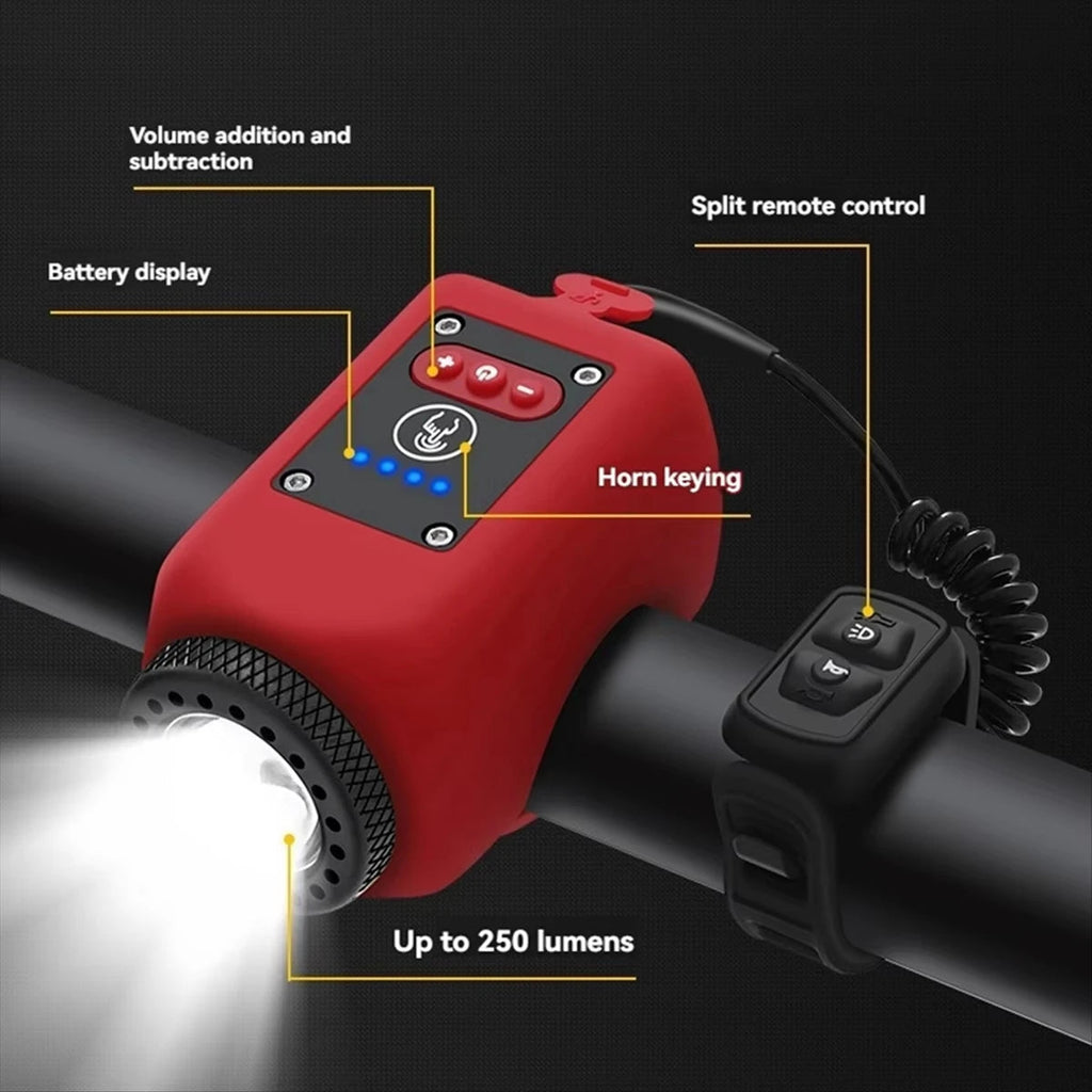 Electric Bike Horn and Front Light | Built for Adventure — Durable, Reliable & Ready for Anything Outside