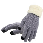 Plush Lined Touchscreen Knitted Winter Gloves | Warm Thermal Gloves for Women — Phone-Friendly