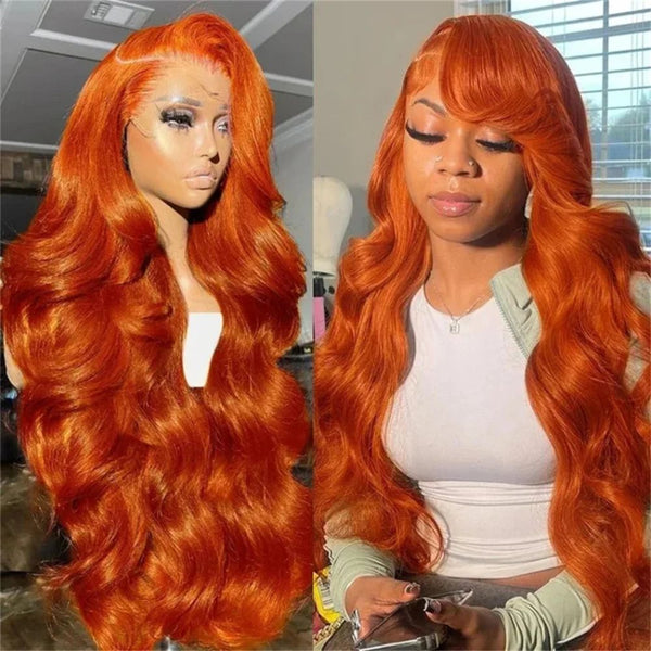 Long Wavy Orange Ginger Red Lace Front Wig | Outstanding Quality & Great Value — A Genuine Everyday Essential
