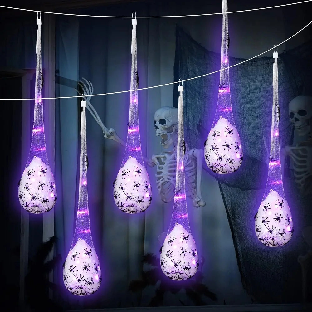 Light Up Spider Egg Sacs Halloween Decor Hanging Prop | The Perfect Seasonal Touch for Your Home — or as a Thoughtful Gift