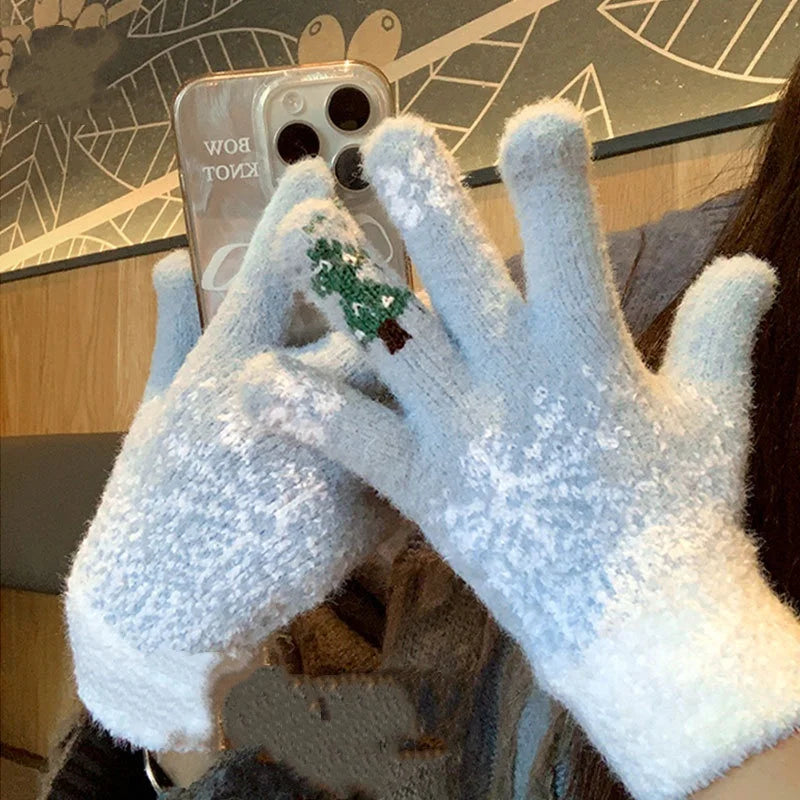 Fleece Lined Knit Fingerless Gloves | Convertible Mittens for Women — Warm Winter Warmers