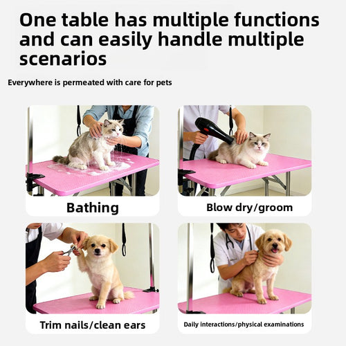 Foldable Pet Grooming Table with Adjustable Height