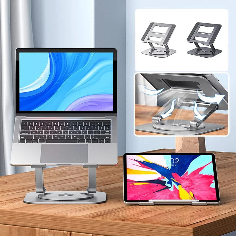 Laptop Stand Aluminum Alloy 360 Degree Rotating Bracket | High-Performance Tech Built for Modern, Busy, On-the-Go Lifestyles