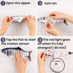 USB Charging Interactive Cat Toy Fish | Engaging Kids Toy That Sparks Creativity, Curiosity & Confidence