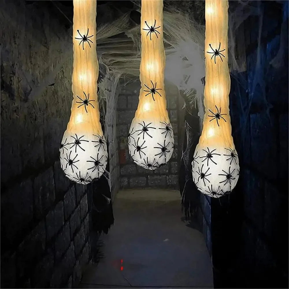 Light Up Spider Egg Sacs Halloween Decor Hanging Prop | The Perfect Seasonal Touch for Your Home — or as a Thoughtful Gift