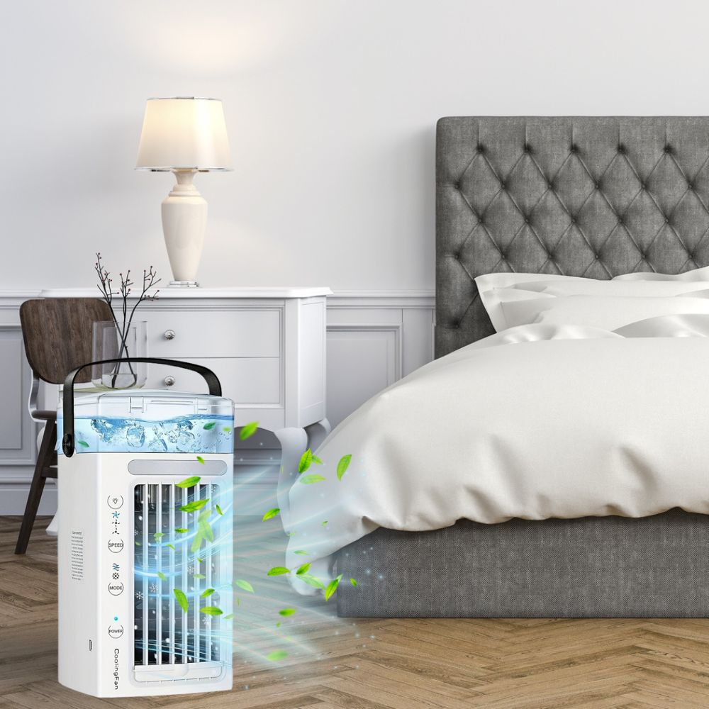 Personal Portable Air Conditioner Mini Air Cooler Fan | Salon-Quality Haircare for Stronger, Shinier, Healthier Hair