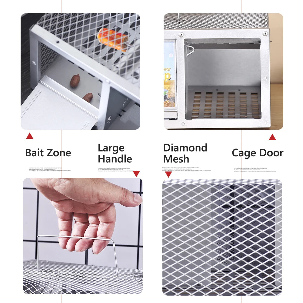 Single Door Reusable Mouse Trap Metal Cage | Quality Home Accessory Built to Look Great & Last for Years