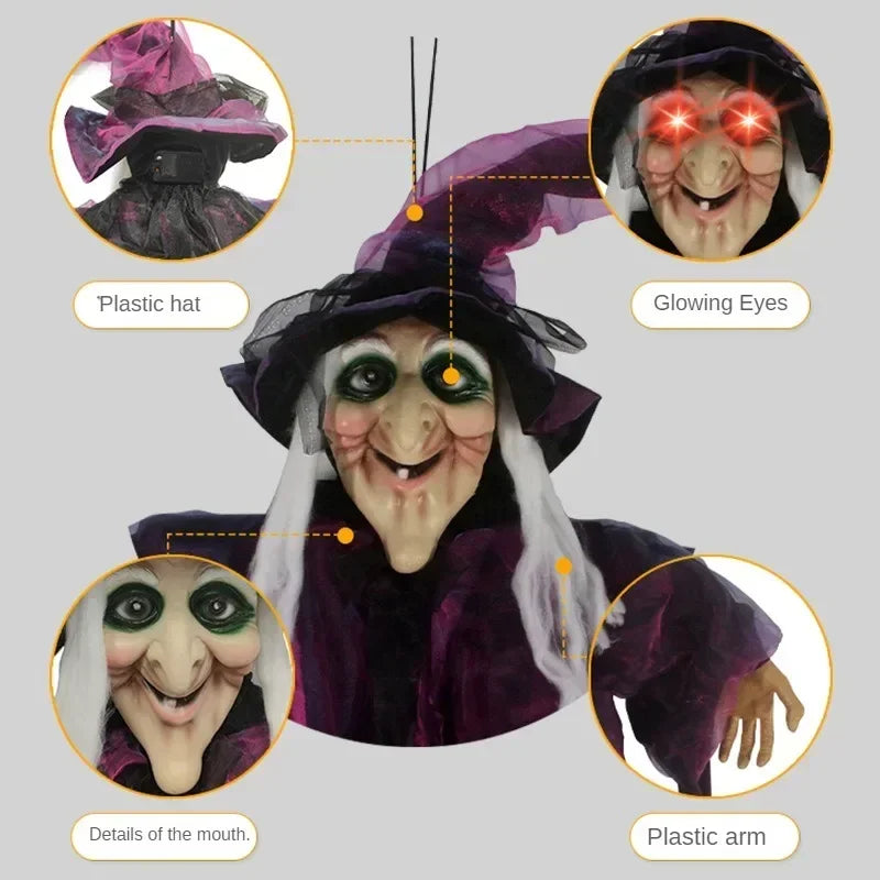 Animated Halloween Witch Decor with Sound and Glowing Eyes | Beautiful, Festive & Built to Last Season After Wonderful Season