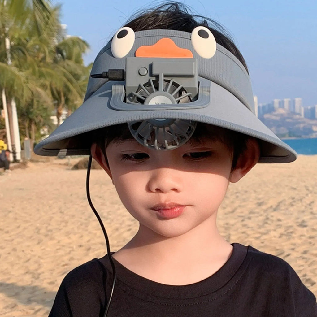 Kids Sun Visor Hat with Cooling Fan Hat | The Perfect Gift for Kids — Educational, Durable & Hours of Fun