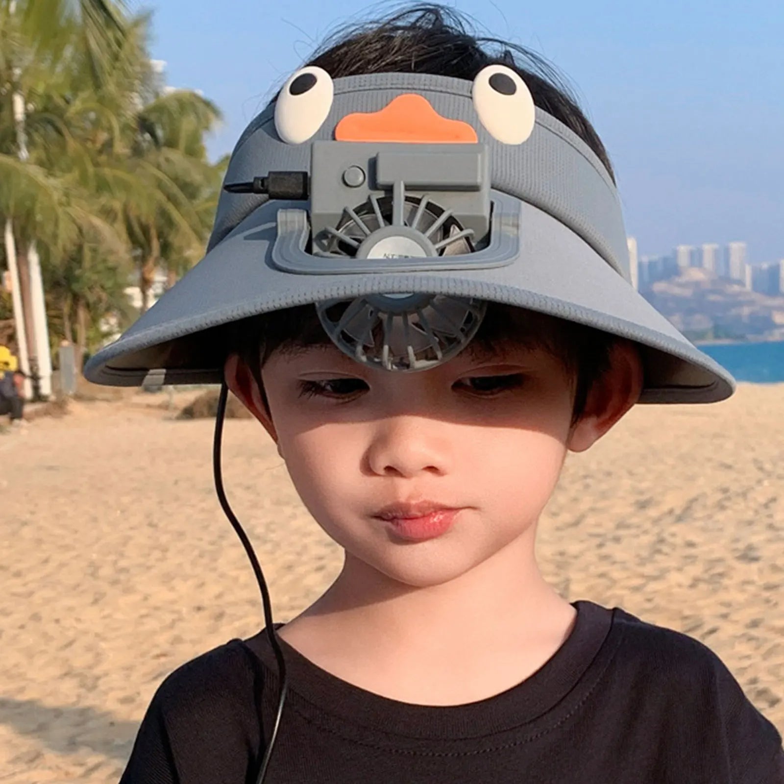 Kids Sun Visor Hat with Cooling Fan Hat | The Perfect Gift for Kids — Educational, Durable & Hours of Fun